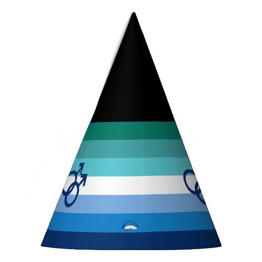MLM Gay Male Pride Flag Partyhütchen (Links)