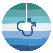 MLM Gay Male Pride Flag Polyester Weihnachtsbaumdecke (Vorderseite)