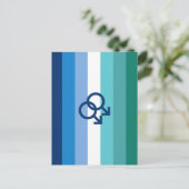 MLM Gay Male Pride Flag Postkarte (Stehend Vorderseite)