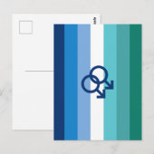 MLM Gay Male Pride Flag Postkarte (Vorne/Hinten)