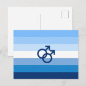 MLM Gay Male Pride Flag Postkarte (Vorne/Hinten)