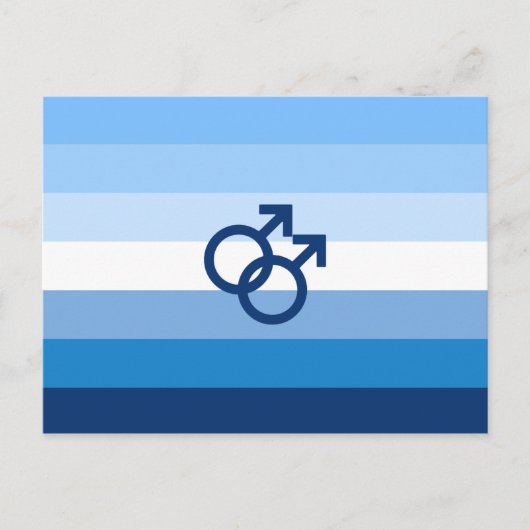 MLM Gay Male Pride Flag Postkarte (Vorderseite)