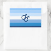 MLM Gay Male Pride Flag Rechteckiger Aufkleber (Tasche)