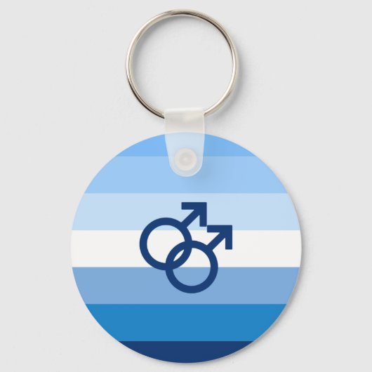 MLM Gay Male Pride Flag Schlüsselanhänger (Vorderseite)