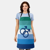 MLM Gay Male Pride Flag Schürze (Getragen)