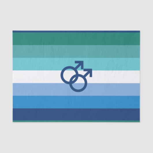 MLM Gay Male Pride Flag Seidenpapier (Vorderseite)