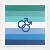 MLM Gay Male Pride Flag Serviette (Vorderseite)