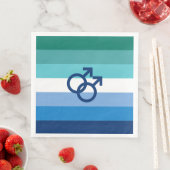MLM Gay Male Pride Flag Serviette (Beispiel)