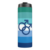 MLM Gay Male Pride Flag Thermosbecher (Vorderseite)