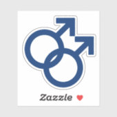 MLM Gay Men Gender Symbol Aufkleber (Blatt)