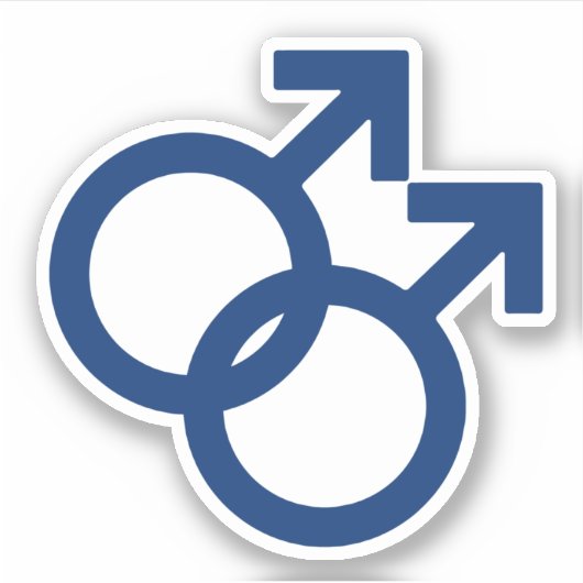 MLM Gay Men Gender Symbol Aufkleber (Vorderseite)