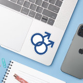 MLM Gay Men Gender Symbol Aufkleber (Laptop mit iPhone)