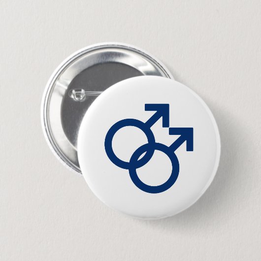 MLM Gay Men Gender Symbol Button (Vorne & Hinten)