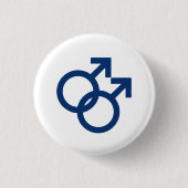 MLM Gay Men Gender Symbol Button (Vorderseite)
