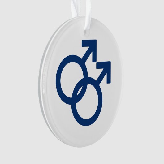 MLM Gay Men Gender-Symbol Ornament (Vorderseite)
