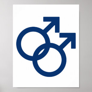 MLM Gay Men Gender Symbol Poster
