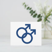 MLM Gay Men Gender Symbol Postkarte (Stehend Vorderseite)