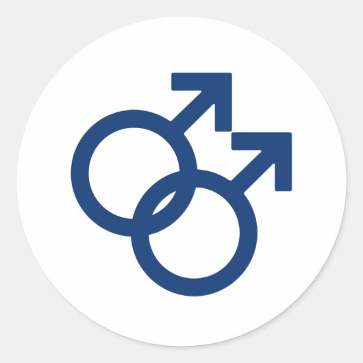 MLM Gay Men Gender Symbol Runder Aufkleber (Vorderseite)
