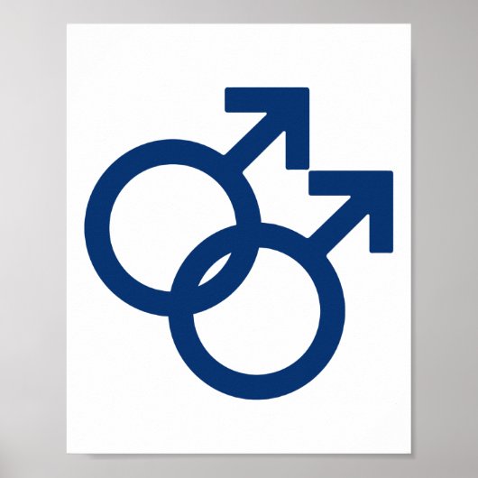 MLM-Schwule-Geschlechtssymbol Poster (Vorne)