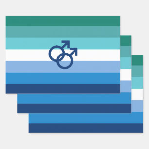 MLM Schwule Pride-Flagge Geschenkpapier Set