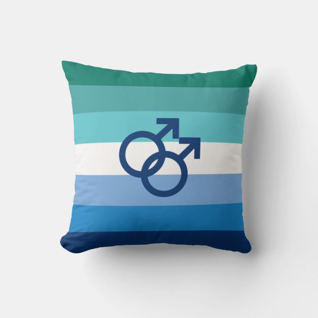 MLM Schwule Pride-Flagge Kissen (Vorderseite)