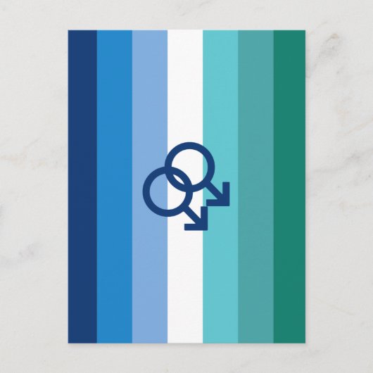 MLM Schwule Pride-Flagge Postkarte (Vorderseite)