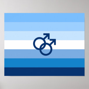 MLM-Schwulenstolzflagge Poster