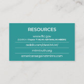 MLMs sind Pyramide-Entwürfe - Visitenkarte (Rückseite)