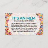 MLMs sind Pyramide-Entwürfe - Visitenkarte (Vorderseite)