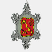 Mlrs-Feld-Artillerie Schneeflocken Zinn-Ornament (Links)