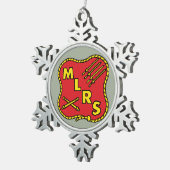 Mlrs-Feld-Artillerie Schneeflocken Zinn-Ornament (Rechts)