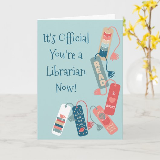 MLS Degree Library School Abschluss Glückwunsch Karte (Gelbe Blume)