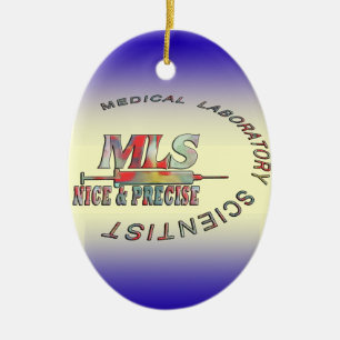 MLS NICE UND PRECISE MEDICAL LABORY WISSENSCHAFTLE KERAMIKORNAMENT