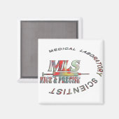 MLS NICE UND PRECISE MEDICAL LABORY WISSENSCHAFTLE MAGNET (Vorderseite/Rückseite)