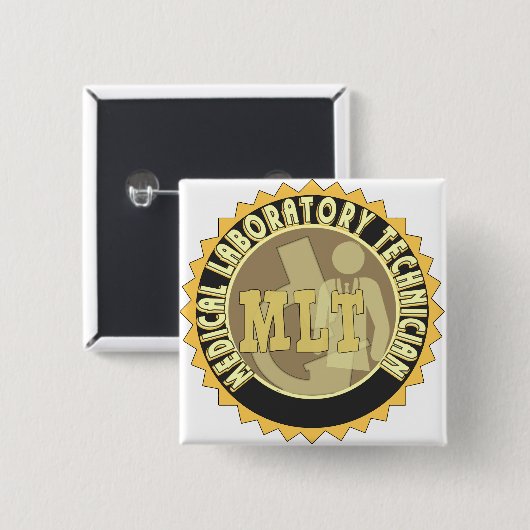 MLT ABZEICHEN-MEDIZINISCHES LABORtechniker Button (Vorne & Hinten)