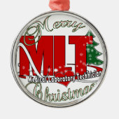 MLT CHRISTMAS MEDICAL LABORTECH SILBERNES ORNAMENT (Vorne)