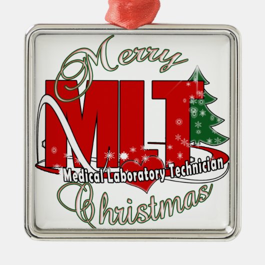 MLT CHRISTMAS MEDICAL LABORTECH SILBERNES ORNAMENT (Vorne)