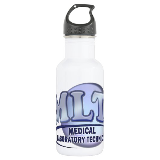 MLT FunBlue LOGO - MEDICAL LABORY TECHNICIAN Trinkflasche (Vorderseite)