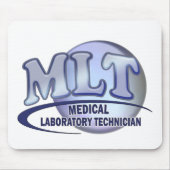 MLT FunBlue LOGO - MEDIZINISCHES LABORtechniker Mousepad (Vorne)