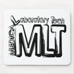 MLT GRUNGE TEXT MEDICAL LABORATORY TECHNICIAN MOUSEPAD