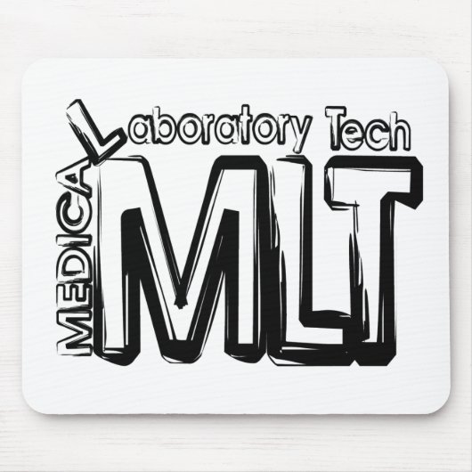 MLT GRUNGE TEXT MEDICAL LABORATORY TECHNICIAN MOUSEPAD (Vorne)