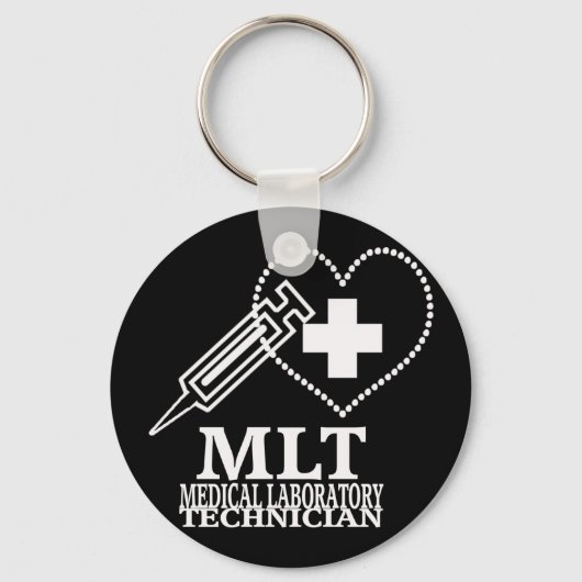 MLT HEART SYRINGE MEDICAL LABRADOR TECH LOGO SCHLÜSSELANHÄNGER (Vorderseite)