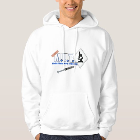 MLT LOGO mit MIKROSKOP - MEDIZINISCHES Hoodie (Vorderseite)