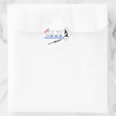 MLT LOGO W/ MICROSCOPE - MEDIZINISCHE LABORTECH RUNDER AUFKLEBER (Tasche)