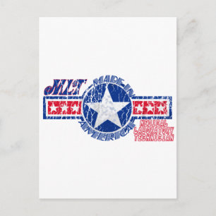 MLT made in AMERICA - MEDICAL LABORTECH Postkarte