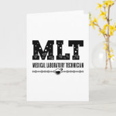 MLT Medical Laboratories Technician Science Labrad Karte (Gelbe Blume)