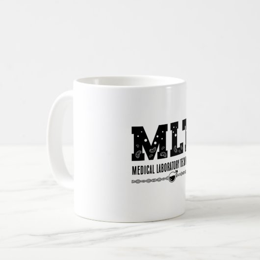 MLT Medical Laboratory Technician Science Lab Tech Kaffeetasse (Vorderseite Links)