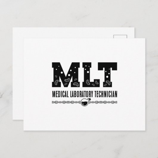 MLT Medical Laboratory Technician Science Lab Tech Postkarte (Vorne/Hinten)