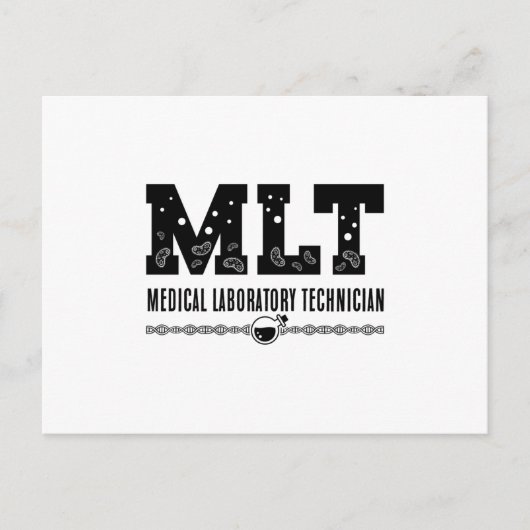 MLT Medical Laboratory Technician Science Lab Tech Postkarte (Vorderseite)