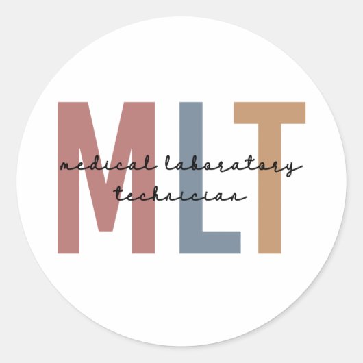 MLT Medizinischer Labortechniker Medizinischer Lab Runder Aufkleber (Vorderseite)
